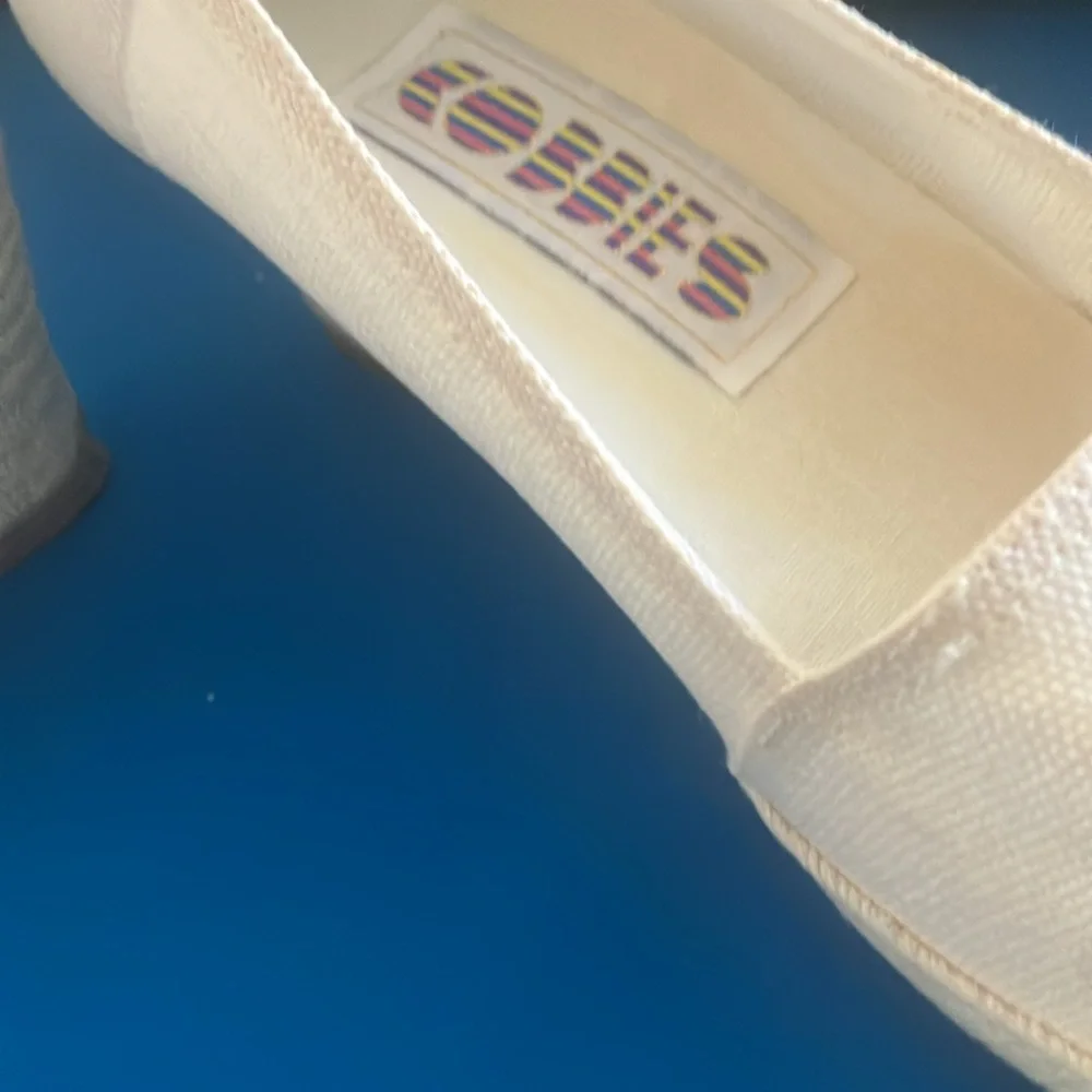 Women's Embroidered Cobbie Cream Espadrilles 8m